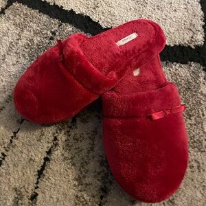 Soma Red Plush Slippers